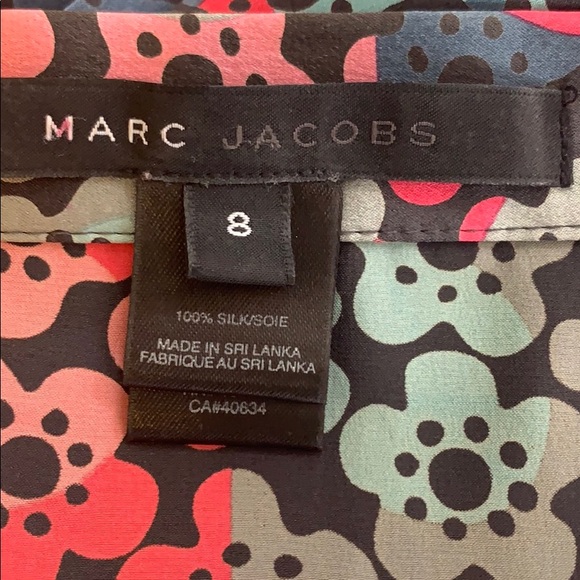 Marc Jacobs Pleated Silk Floral Print Skirt - Picture 4 of 9